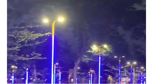 江門(mén)蓬江區(qū)濱海大道LED景觀燈安裝